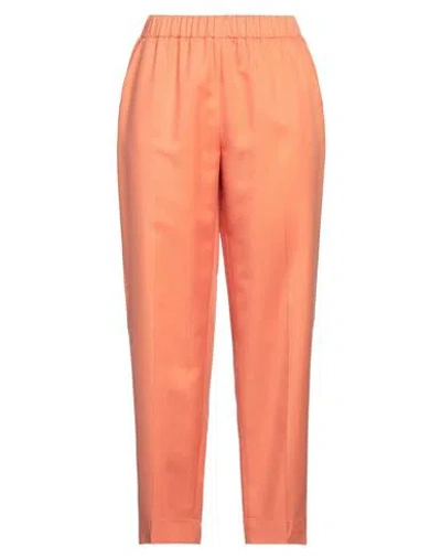 Malo Woman Pants Salmon Pink Size 8 Silk