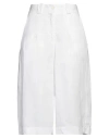 Malo Bermuda In Lino In White