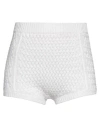 Malo Woman Shorts & Bermuda Shorts White Size Xs Linen, Cotton In White