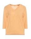 Malo Woman Sweater Apricot Size S Cotton In Orange