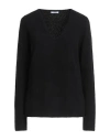 Malo Woman Sweater Black Size 10 Cashmere, Polyamide