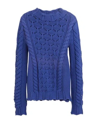 Malo Woman Sweater Bright Blue Size 4 Cotton, Polyamide