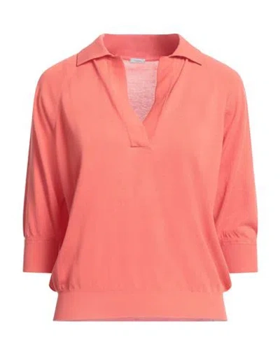 Malo Woman Sweater Coral Size Xs Cotton In Red