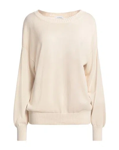 Malo Woman Sweater Cream Size 10 Cotton In White