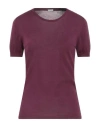 Malo Woman Sweater Deep Purple Size 8 Cotton