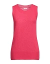 Malo Woman Sweater Fuchsia Size 2 Cashmere, Polyamide In Pink