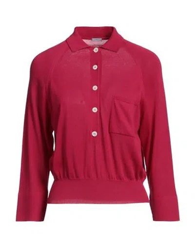 Malo Woman Sweater Fuchsia Size Xs Cotton In Pink