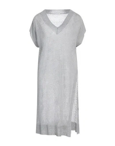 Malo Woman Sweater Grey Size S Linen, Polyamide