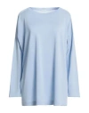 Malo Woman Sweater Light Blue Size L Cotton