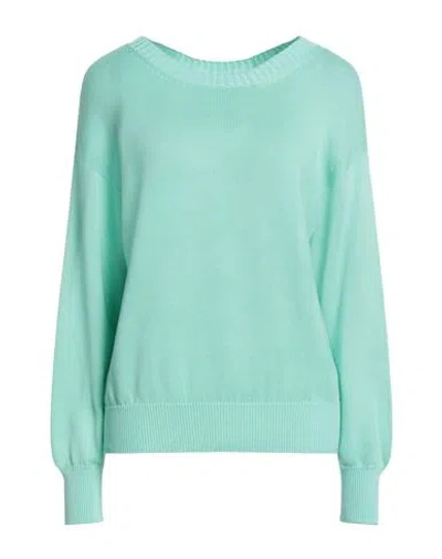 Malo Woman Sweater Light Green Size 4 Cotton