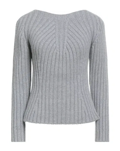 Malo Woman Sweater Light Grey Size 6 Cashmere In Gray