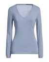 Malo Woman Sweater Lilac Size 10 Cotton In Purple
