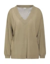 Malo Woman Sweater Military Green Size S Cotton