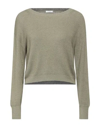 Malo Woman Sweater Military Green Size Xs Linen, Cotton, Polyamide