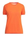 Malo Woman Sweater Orange Size 10 Cotton