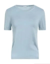 Malo Woman Sweater Pastel Blue Size 4 Cotton