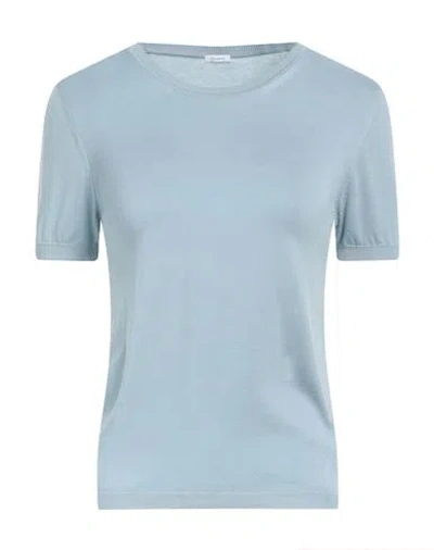 Malo Woman Sweater Pastel Blue Size 4 Cotton