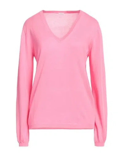 Malo Woman Sweater Pink Size 8 Cotton