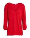 Malo Woman Sweater Red Size 4 Cotton In Red