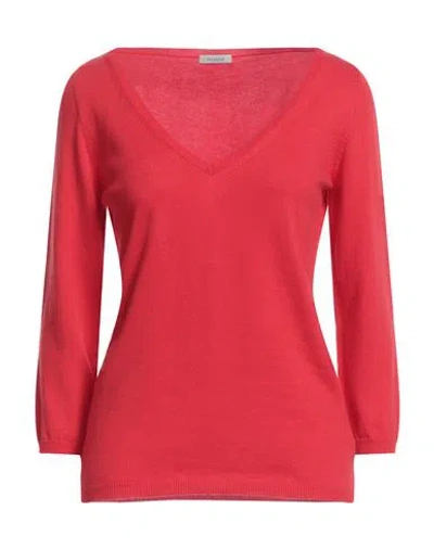 Malo Woman Sweater Red Size 4 Cotton