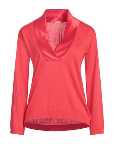 Malo Woman Sweater Red Size 4 Silk, Cotton