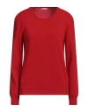 Malo Woman Sweater Red Size 8 Cashmere In Red