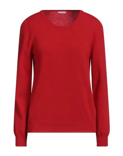 Malo Woman Sweater Red Size 8 Cashmere