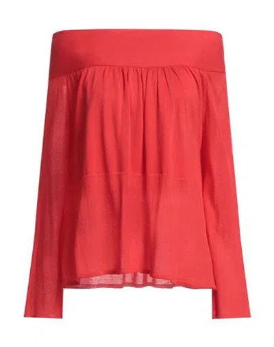 Malo Woman Sweater Red Size S Cotton