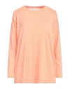 Malo Woman Sweater Salmon Pink Size L Cotton In Pink