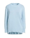 Malo Woman Sweater Sky Blue Size M Cashmere