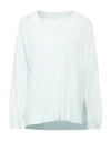 Malo Woman Sweater Sky Blue Size M Cotton