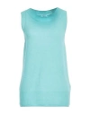 Malo Woman Sweater Turquoise Size 4 Cashmere, Polyamide In Blue