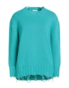 Malo Woman Sweater Turquoise Size M Cashmere