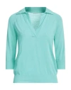 Malo Woman Sweater Turquoise Size Xs Cotton In Blue