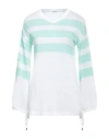 Malo Woman Sweater White Size 4 Cotton In White