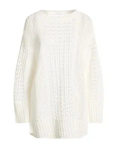 Malo Woman Sweater White Size M Hemp In Multi