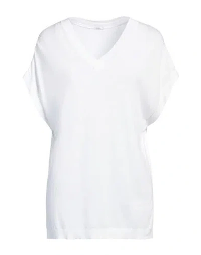 Malo Woman Sweater White Size S Cotton