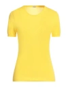 Malo Maglia Girocollo In Cashmere In Yellow