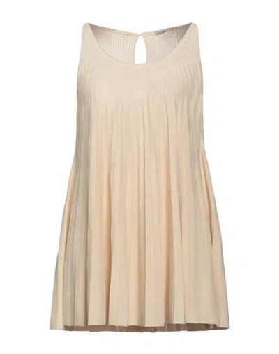 Malo Woman Top Beige Size 8 Cotton