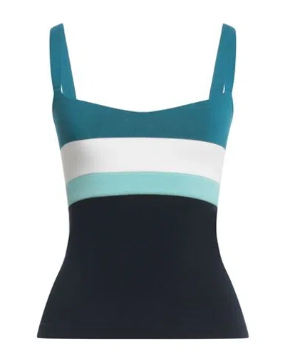 Malo Woman Top Midnight Blue Size 8 Cotton, Elastane