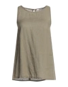 Malo Woman Top Military Green Size 2 Linen
