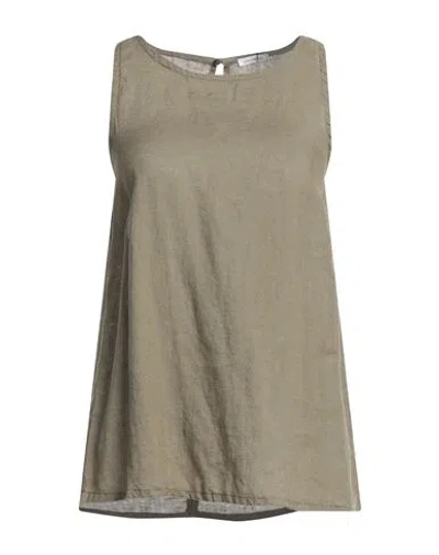 Malo Woman Top Military Green Size 2 Linen
