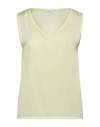 Malo Woman Top Light Yellow Size 6 Silk