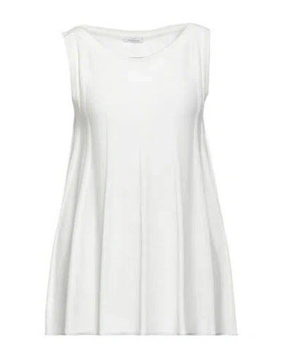 Malo Woman Top White Size M Viscose, Cotton