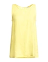Malo Woman Top Yellow Size 4 Linen In Yellow