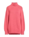 Malo Woman Turtleneck Coral Size M Cashmere