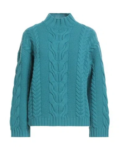 Malo Woman Turtleneck Deep Teal Size Xs Cashmere