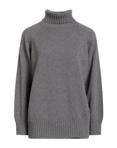 Malo Woman Turtleneck Grey Size L Cashmere