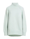 Malo Woman Turtleneck Light Green Size S Cashmere