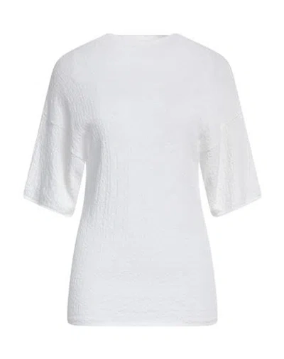 Malo Woman Turtleneck White Size 8 Cotton